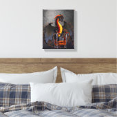 Rum Dragon 8x10 Canvas Print Leinwanddruck (Insitu (Schlafzimmer))