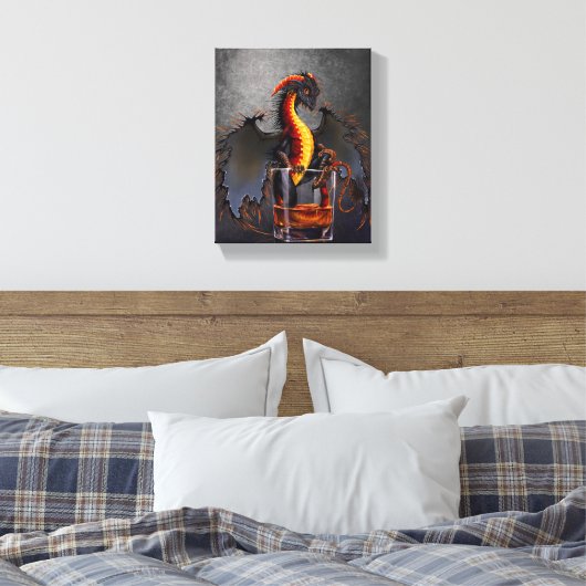 Rum Dragon 8x10 Canvas Print Leinwanddruck (Insitu (Schlafzimmer))