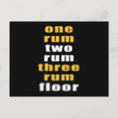 Rum drink alcohol party funny saying postkarte (Vorderseite)