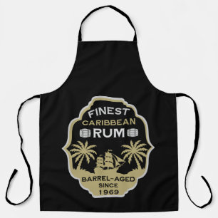 Rum Drinker Geburtstag über dem Hügel Schürze