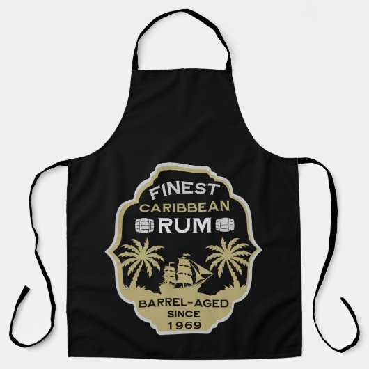 Rum Drinker Geburtstag über dem Hügel Schürze (Vorderseite)