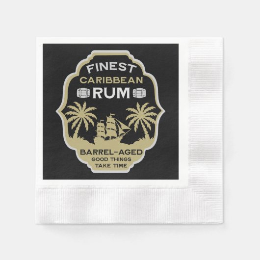 Rum Drinker Geschenk Serviette (Vorderseite)