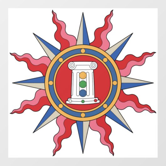 RUM-Fensterklammer Fensteraufkleber (Blatt)