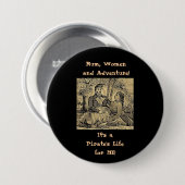 Rum, Frauen und Abenteuer! Button (Vorne & Hinten)