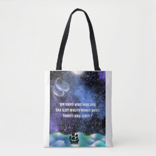 Rum getränkter Wind und Gold in Wellen haiku Tasche