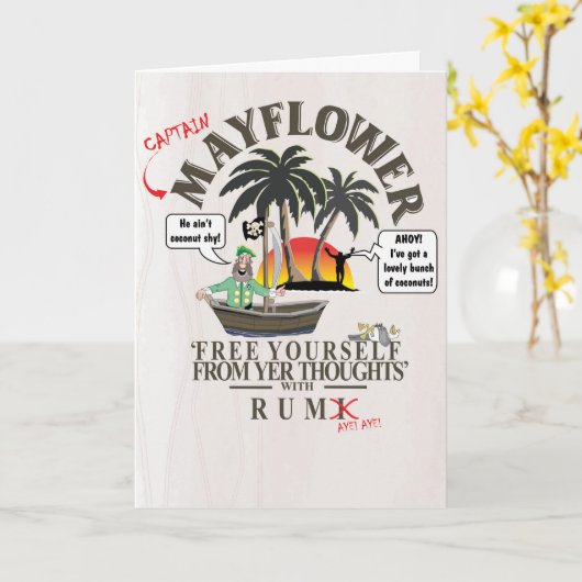 RUM JOKE KARTE (Gelbe Blume)