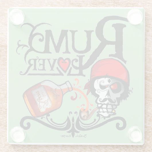 Rum Liebhaber Glasuntersetzer (Rückseite)