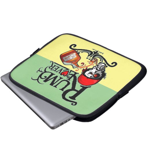 Rum Liebhaber Laptopschutzhülle (Vorne Knopf)