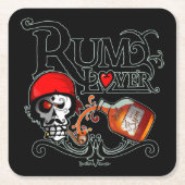 Rum Lover (Begriffsklärung) Rechteckiger Pappuntersetzer (Vorderseite)