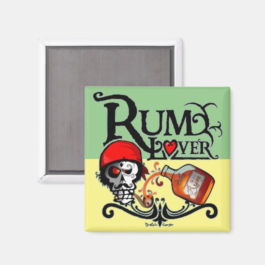 Rum lover Magnet (Vorderseite/Rückseite)