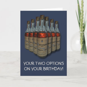 RUM LOVERS VINTAG BOOZE LIQUOR ALKOHOL BIRTHDAY KARTE