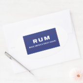 Rum macht Amerika wieder groß Ovaler Aufkleber (Umschlag)