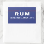 Rum macht Amerika wieder groß Rechteckiger Aufkleber (Tasche)