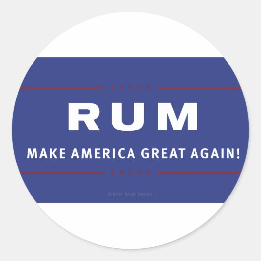 Rum macht Amerika wieder groß Runder Aufkleber (Vorderseite)