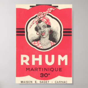 Rum Martinique Vintage-Cover-Anzeige Poster
