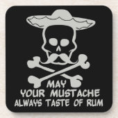 Rum Mustache benutzerdefinierte Untersetzer (Vorderseite)