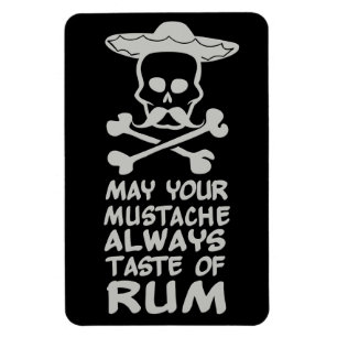 Rum Mustache benutzerdefinierter Farbmagnet Magnet