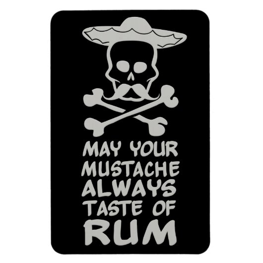 Rum Mustache benutzerdefinierter Farbmagnet Magnet (Vertikal)