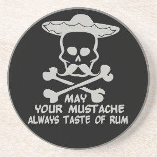 Rum Mustache benutzerdefinierter Untersetzer