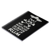 Rum Mustache benutzerdefiniertes Farbnotebook Notizblock (Linke Seite)