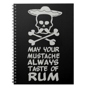 Rum Mustache benutzerdefiniertes Farbnotebook Notizblock