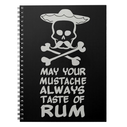 Rum Mustache benutzerdefiniertes Farbnotebook Notizblock (Vorderseite)