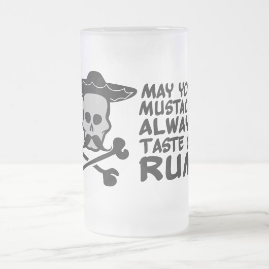 Rum Mustache Tasse - wählen Sie Stil, Farbe (Mittel)