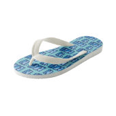 Rum 'n Yorkshire British Slang Flipflops Kinderbadesandalen (Schrägansicht)