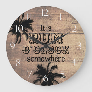 Rum O'Clock Strandbar Große Wanduhr