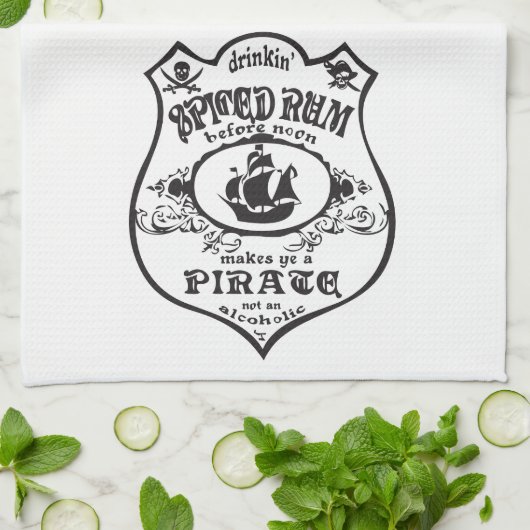 Rum Pirate Drink Thunder_Cove Geschirrtuch (Gefaltet)