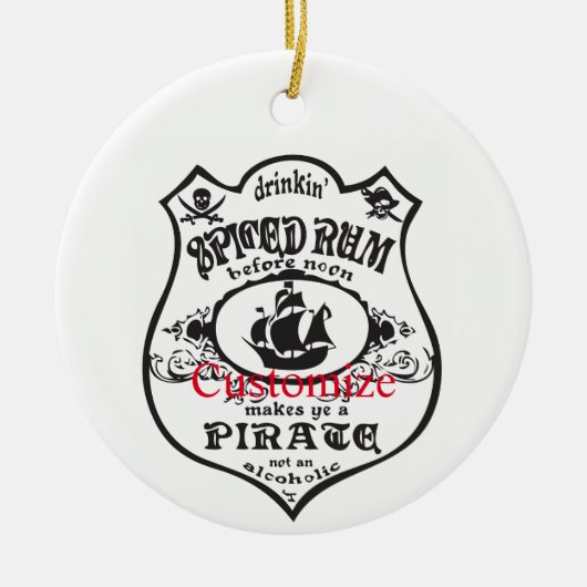 Rum Pirate Drink Thunder_Cove Keramik Ornament (Vorne)
