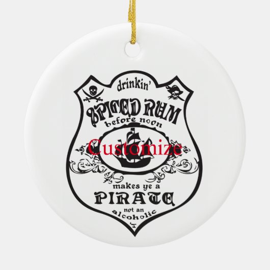 Rum Pirate Drink Thunder_Cove Keramik Ornament (Hinten)