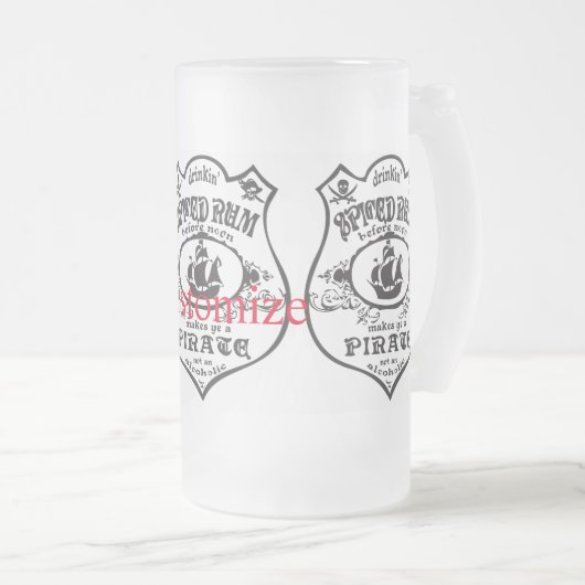 Rum Pirate Drink Thunder_Cove Mattglas Bierglas (VorderseiteRechts)