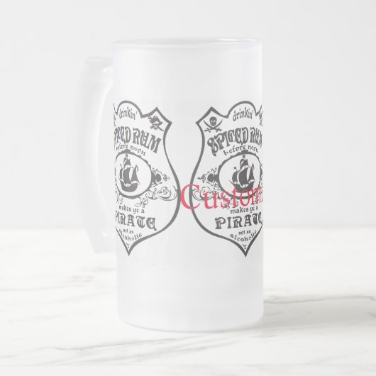 Rum Pirate Drink Thunder_Cove Mattglas Bierglas (Vorderseite Links)