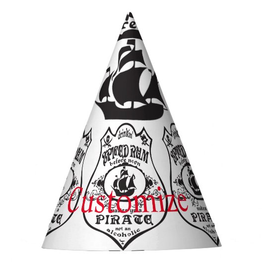 Rum Pirate Drink Thunder_Cove Partyhütchen (Vorderseite)
