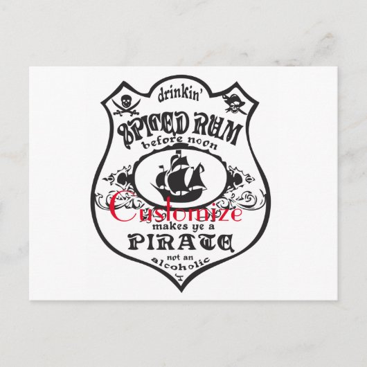Rum Pirate Drink Thunder_Cove Postkarte (Vorderseite)