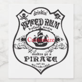 Rum Pirate Drink Thunder_Cove Weinetikett (Einzelnes Label)