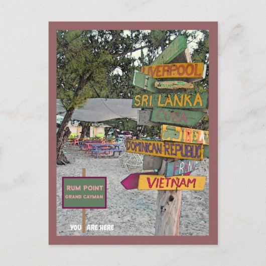 RUM POINT, GRAND CAYMAN INSELN POSTKARTE (Vorderseite)