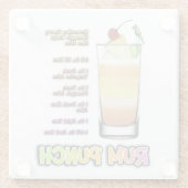 RUM PUNCH Cocktail Rezeption Glasuntersetzer (Rückseite)