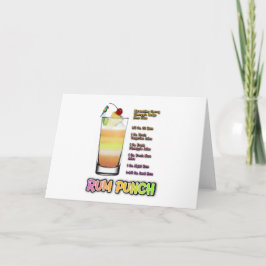 RUM PUNCH Cocktail Rezeption Karte