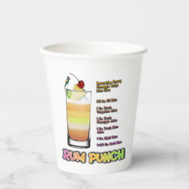 RUM PUNCH Cocktail Rezeption Pappbecher