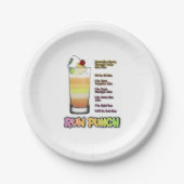 RUM PUNCH Cocktail Rezeption Pappteller (Vorderseite)