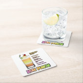 RUM PUNCH Cocktail Rezeption Rechteckiger Pappuntersetzer (Vor Ort)