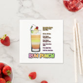 RUM PUNCH Cocktail Rezeption Serviette (Beispiel)