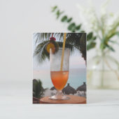 Rum Punch Drink Postkarte (Stehend Vorderseite)
