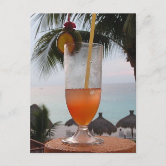Rum Punch Drink Postkarte (Vorderseite)