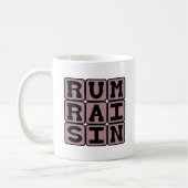 Rum Raisin, Eiscreme-Geschmack Kaffeetasse (Links)