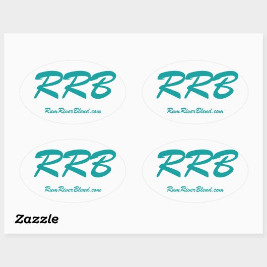 Rum River Blend Ovaler Aufkleber (Blatt)