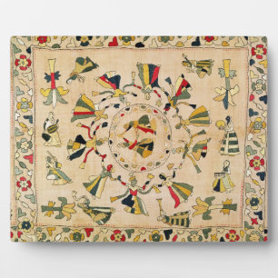 Rumal: square embroidery cover showing Punjabi dan Fotoplatte