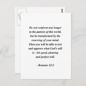 RUMÄNE 12:2 POSTKARTE (Vorne/Hinten)